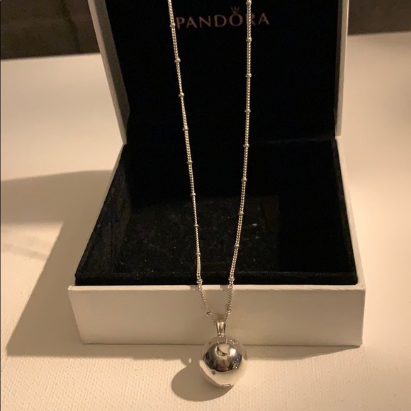 Pandora Moon And Stars Locket Necklace 